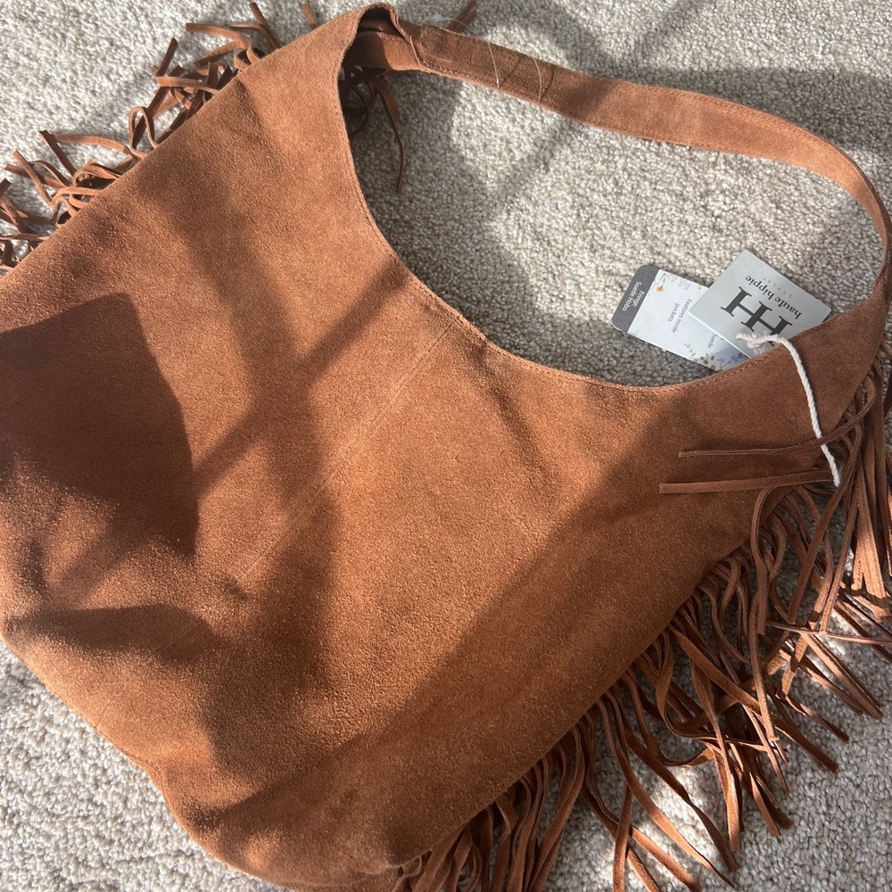 Haute Hippie Tan Suede Fringe Bag - Picture 3 of 5